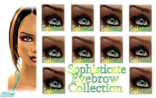 Sims 2 — Women's Sophisticate Eyebrows by fortunecookie1 — Here are some elegant, sophisticated eyebrows for your