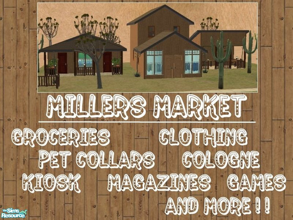 Sims 2 — Millers Market by tamlfra — What every pioneer town needed, a general store! There is a grocery store, and a