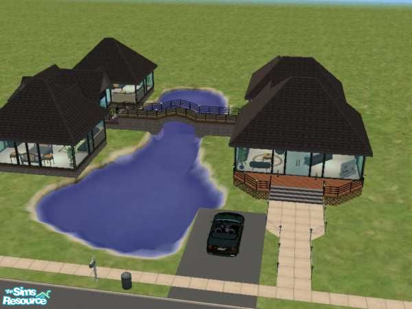 Sims 2 — Modern Grey by McMicky — This home is made up of the new grey, black and glass. Lol the car is not included but