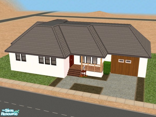 Sims 2 — Starter No 021 by DiabloII — Its A big house but you will get a big full walled basemet and a big garge to put