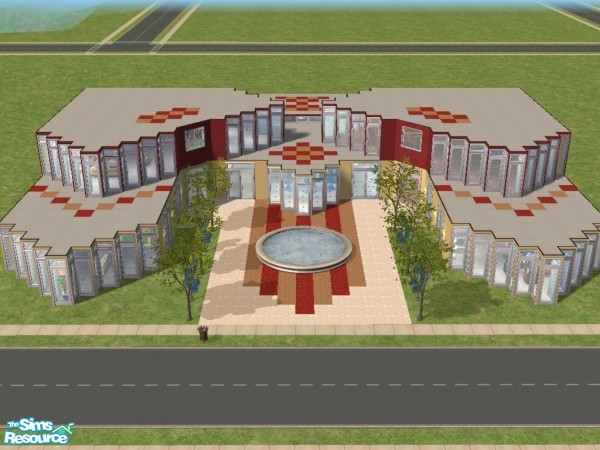 Sims 2 — Main Street Plaza by bcfox40 — This unique shopping center provides two popular clothing stores, a coffee shop,