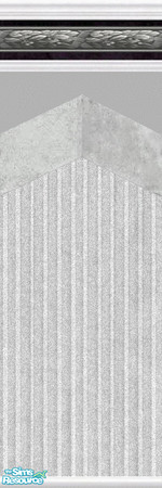 Sims 2 — Stormy Sky by Lorah — Gray zig zag'd border with striped wallpaper and paint. Blue sky, candy pink, fresh green,