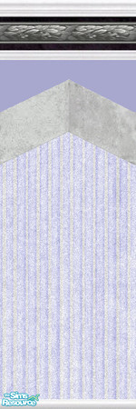 Sims 2 — Blue Sky by Lorah — Gray zig zag'd border with striped wallpaper and paint. Blue sky, candy pink, fresh green,