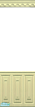 Sims 2 — Panels Yellow by Lorah — Pastel colored half paneled walls for baby's room in mint, pink, white, blue, wood and