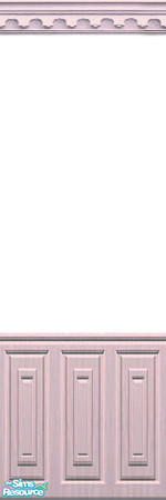 Sims 2 — Panels Pink by Lorah — Pastel colored half paneled walls for baby's room in mint, pink, white, blue, wood and