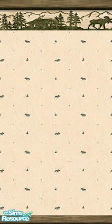 Sims 2 — Rustic Wallpaper Collection - Moose by Bitzybus — A set of 8 rustic wallpapers. **TSRAA Supporter* Free to use