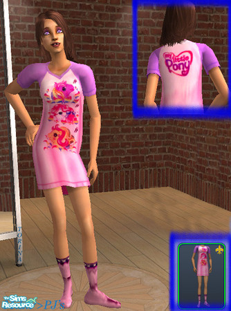 Sims 2 — M.L.P>PJ's by Ballet_Babe — Teen My little Pony PJ's