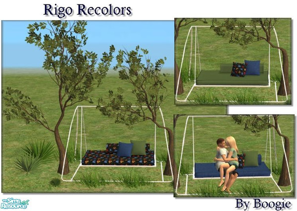 Sims 2 — Rigo Outdoor Recolor by Boogie by boogie woogie — This is a beautiful swing mesh by *n-a-n-u*. Textures are from
