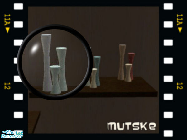 Sims 2 — Little things Vases 01 by Mutske — 3 new meshes and some recolors. Just little thing to put on any surface.