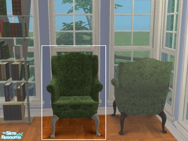 Sims 2 — LuxKingArm Chair #S010-069 white by modfan — Reprint of the Luxiary KingArm Chair w/white legs. Enjoy the great