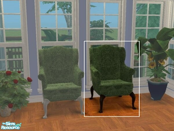 Sims 2 — LuxKingArm Chair #S010-069 brown by modfan — Reprint of the Luxiary KingArm Chair w/brown legs. Enjoy the great