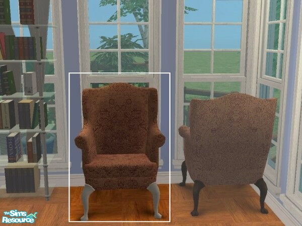 Sims 2 — LuxKingArm Chair #S010-068 white by modfan — Reprint of the Luxiary KingArm Chair w/white legs. Enjoy the great