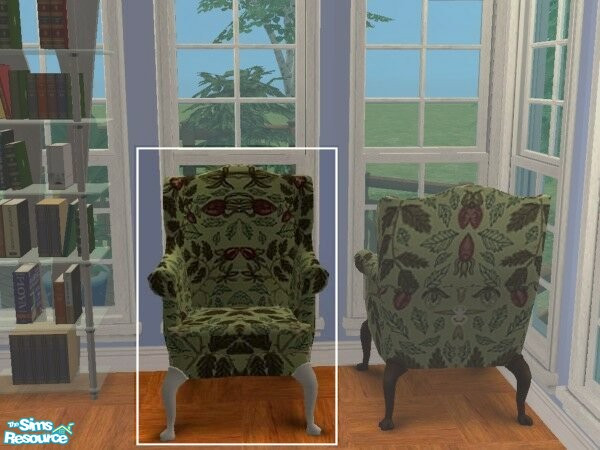 Sims 2 — LuxKingArm Chair #S010-065 white by modfan — Reprint of the Luxiary KingArm Chair w/white legs. Enjoy the great