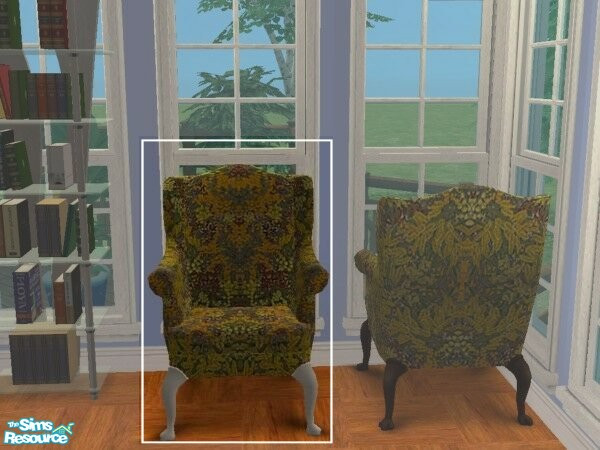 Sims 2 — LuxKingArm Chair #S010-064 white by modfan — Reprint of the Luxiary KingArm Chair w/white legs. Enjoy the great
