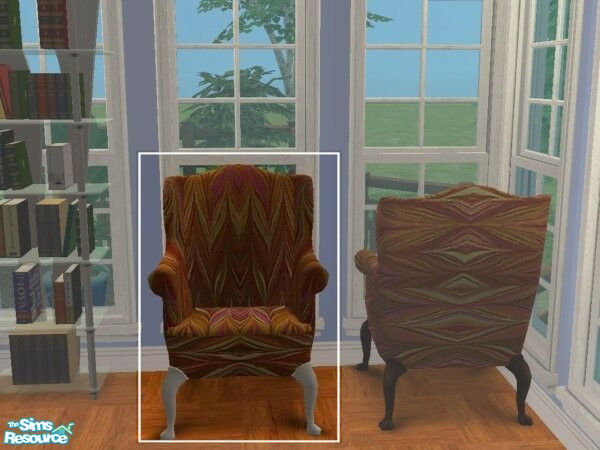 Sims 2 — LuxKingArm Chair #S010-063 white by modfan — Reprint of the Luxiary KingArm Chair w/white legs. Enjoy the great