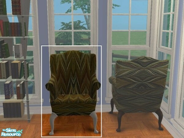 Sims 2 — LuxKingArm Chair #S010-061 white by modfan — Reprint of the Luxiary KingArm Chair w/white legs. Enjoy the great
