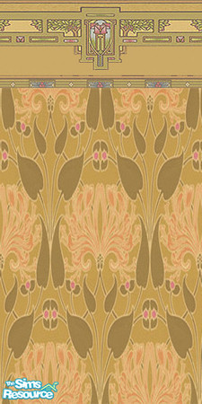 Sims 2 — Mustard Deco 3 by pussycatlarue13 — Vintage paper for 20's style home