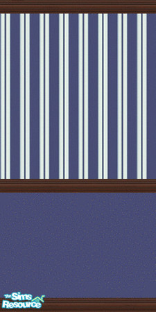 Sims 2 — Beach House Blues Wall Set 4 by Girl-from-mars — Contains 12 wells. 6 with white trim and 6 with dark wood trim.