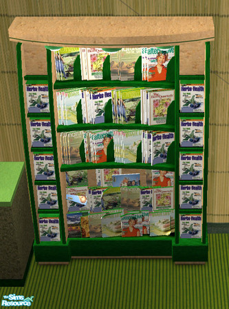 Sims 2 — Herb Shop: Magazine Rack by HChangeri — This is a recolor of the standard magazine rack to match the Herb Shop
