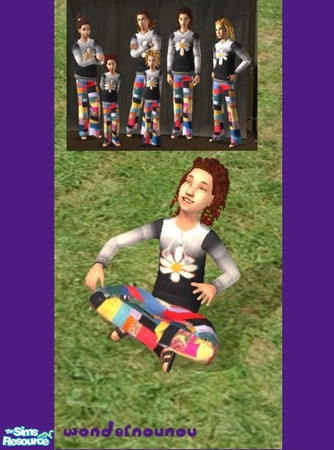 Sims 2 —  by wondernounou — I have decided to do all the familly same clothing. Here is for little boys. The mesh is the