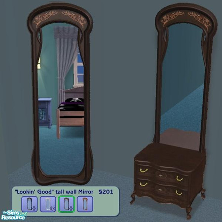 Sims 2 — Wall Mirror - Dark Recolor by Dr Pixel — Recolor for my Lookin' Good wall Mirror, and for the Maxis St Ajoque