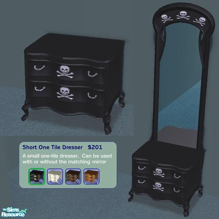 Sims 2 — One Tile Dresser - Pirate Recolor by Dr Pixel — A recolor for my small, one-tile dresser. Will NOT work without