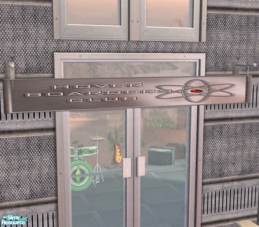 Sims 2 — Hover Boarders Club Entrance Sign by cemre — Hover boards for your future world...