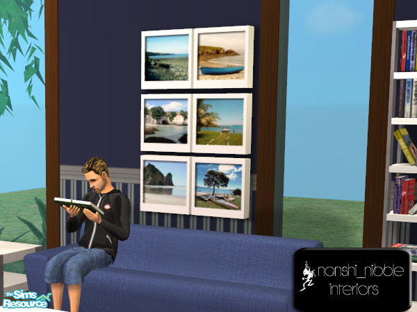 Sims 2 — Aotearoa Beach Bach Painting by Nanshi — Based on BBS Straight Naturals Dining Set