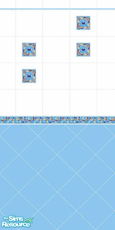 Sims 2 — Light Blue Diagonal by Shakeshaft — A great bathroom tiled wall. ** TSRAA Member **