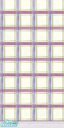 Sims 2 — Purple Plaid Wallpaper by HelloKit — Purple plaid wallpaper with white kick moulding. One of my very first wall
