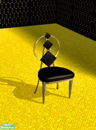 Sims 2 — Black N Gold Dining chair by Phadrae — A recolor of Maxis Diamondback Chair-this one is black with gold