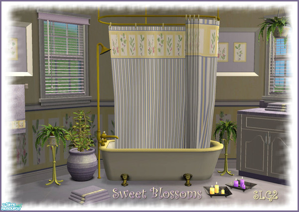 Sims 2 — Sweet Blossoms Tub by SimsLvrGrl — As Summer draws to a close, the aroma of Sweet Blossoms lingers. Part of the