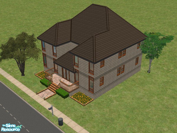 Sims 2 — Brownstone Family Home by wytetygryss — A lovely 3 bedroom home, with basement, that also has plenty of room to