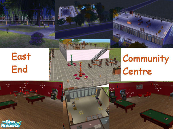 Sims 2 — East End Community Centre by wytetygryss — A one-stop shopping and community centre for all your Sim's needs.