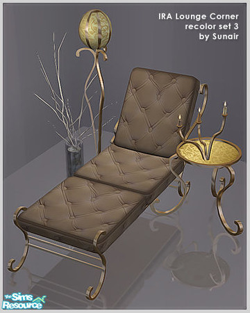 Sims 2 — IRA Lounge Corner - Recolor set 3 by Sunair — IRA Lounge Corner - Recolor set 3 (darkwood)