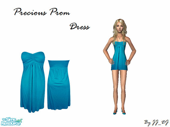 Sims 2 Prom The Sims Resource | Precious Prom Dress - 02
