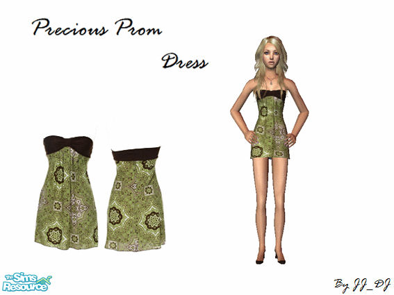 Sims 2 Prom The Sims Resource - Precious Prom Dress - 04