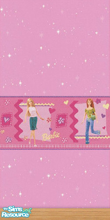 Sims 2 — barbie by Snowbelle — barbie wallpaper, perfect for a girls bedroom.