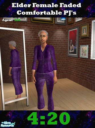Sims 2 — Slightly Faded Purple Comfy PJ's by Agent420 — Sure these PJ's are a little worn down, but that's only because
