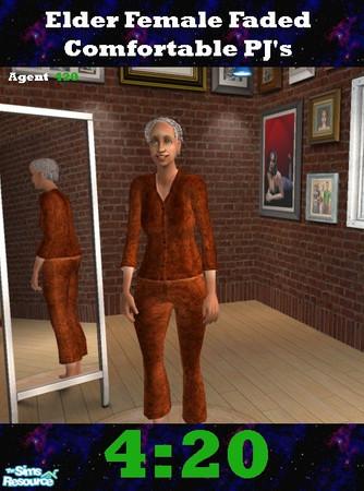 Sims 2 — Slighty Faded Orange Comfy PJ's by Agent420 — Sure these PJ's are a little worn down, but that's only because