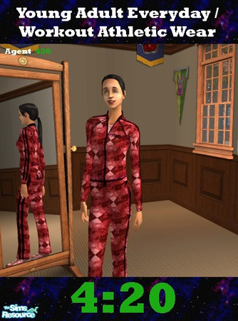 Sims 2 — Red Destiny Athletic Wear by Agent420 — The Red Destiny Athletic Wear is said to give the user the powers to