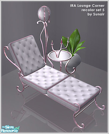 Sims 2 — IRA Lounge Corner - Recolor set 5 by Sunair — IRA Lounge Corner - Recolor set 5 (white)