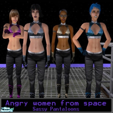 Sims 2 — Angry women from space by Sassy_Pants — They are from the future, they are beautiful, they have style, they may