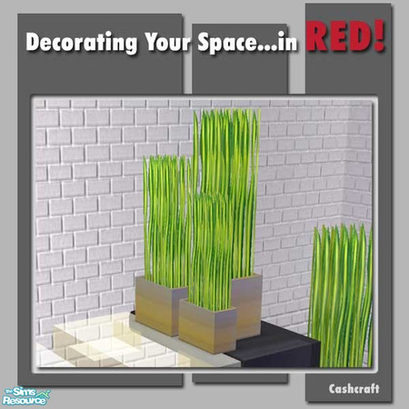Sims 2 — Trio Mutant Wheat Grass Plants by Cashcraft — A recolor of my "Decorating Your Space," livingroom set,