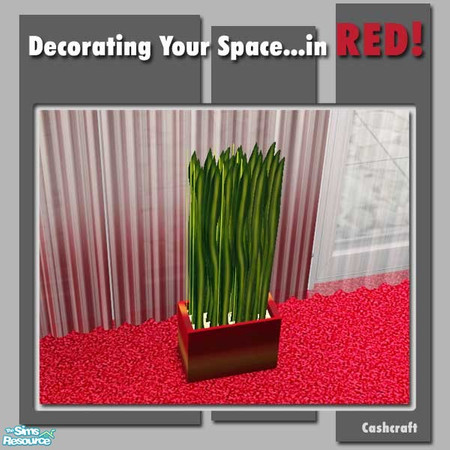 Sims 2 — Large Wheat Grass Plant by Cashcraft — A recolor of my "Decorating Your Space," livingroom set, bold,