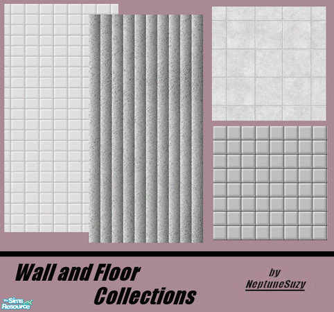 Sims 2 — NSC Wall and Floor Set3 - Future by Neptunesuzy — Set of 2 walls and 2 floors used in my Futuristic Starter