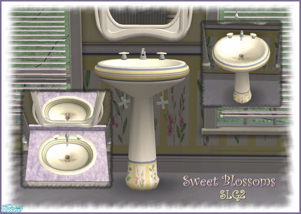 Sims 2 — Sweet Blossoms Sink by SimsLvrGrl — As Summer draws to a close, the aroma of Sweet Blossoms lingers. Part of the