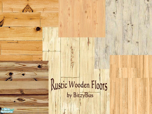 Sims 2 — Rustic Wooden Floors by Bitzybus — 6 wood floors with a rustic feeling. **TSRAA Supporter* Free to use in TSR