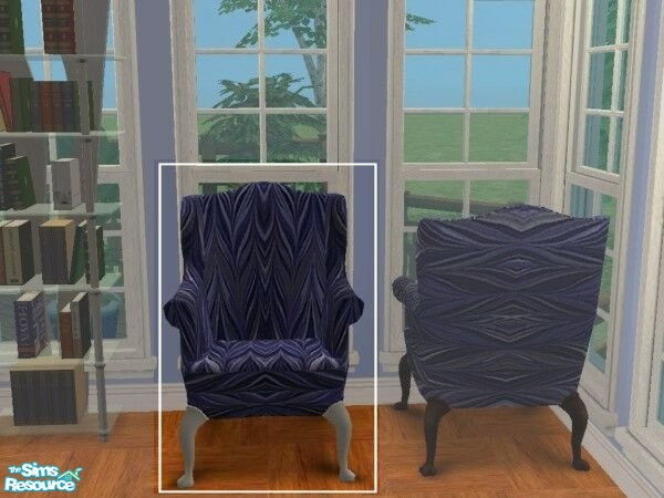 Sims 2 — LuxKingArm Chair #S009-060 white by modfan — Reprint of the Luxiary KingArm Chair w/white legs. Please do not