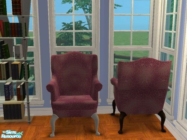 Sims 2 — LuxKingArm Chair #S007-039 white by modfan — Reprint of the Luxiary KingArm Chair w/white legs. Please do not